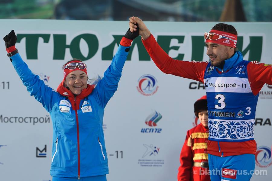 Mix štafeta na Pretekoch šampiónov v Ťumeni pre domácu dvojicu Jurlovová/Šipulin