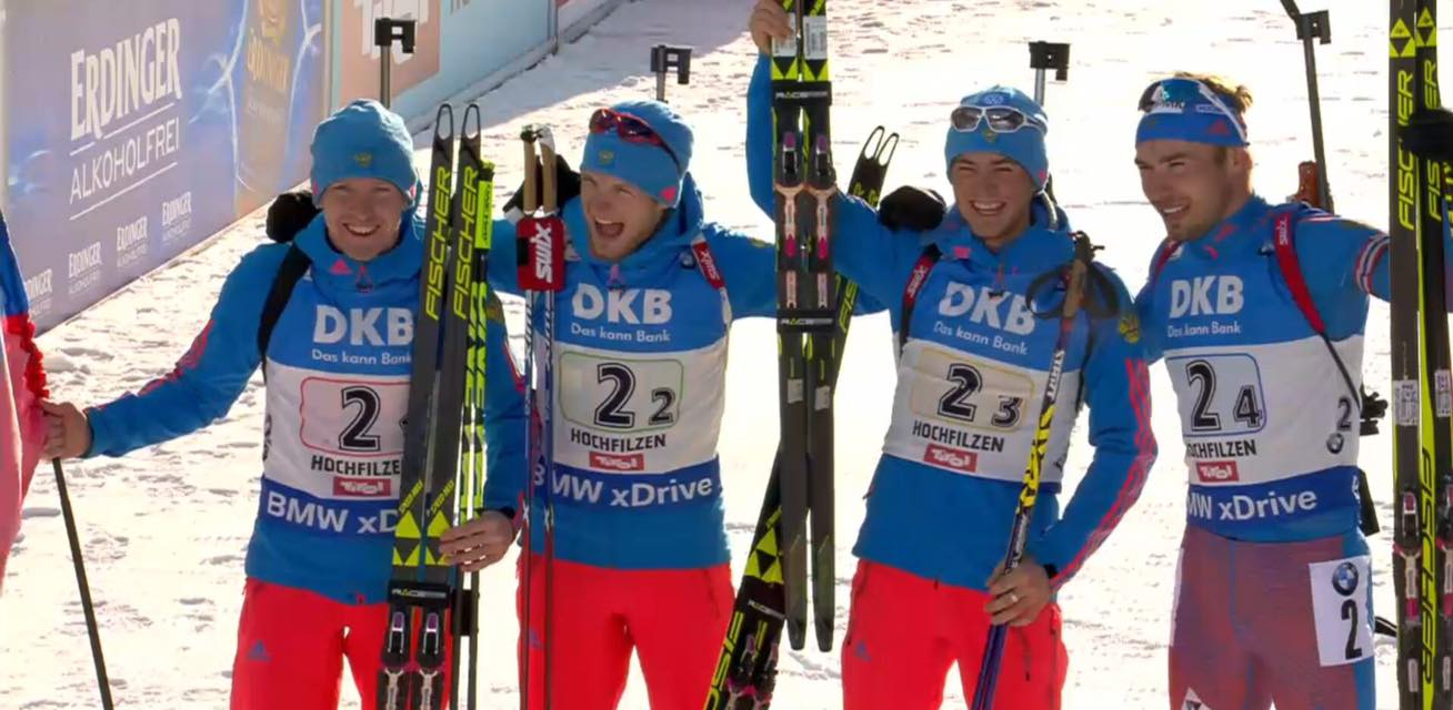 Russland gewinnt Staffel Gold