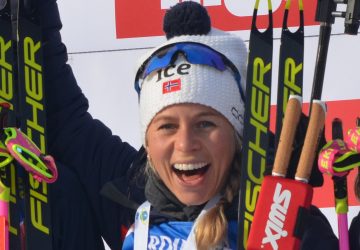 Tiril Eckhoff feiert den Sieg und Lena Häcki schafft das erste Podest
