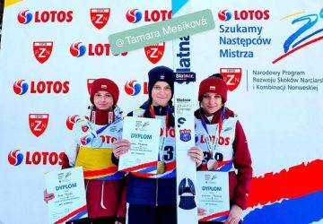 Mladá skokanka na lyžiach Tamara Mesíková počas víkendového turnaja v Poľsku stála dvakrát na pódiu